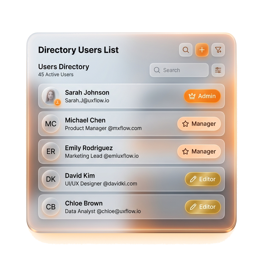 Synchronize company directories and define precise administrative roles.